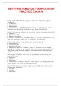 CERTIFIED SURGICAL TECHNOLOGIST PRACTICE EXAM &num;1