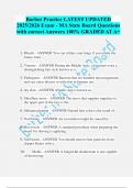 Barber Practice LATEST UPDATED 2025&sol;2026 Exam - MA State Board Questions with correct Answers 100&percnt; GRADED AT A&plus;  
