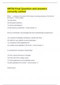 HRTM Final Question and answers correctly solved