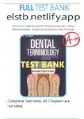 Test Bank For Dental Terminology 4th Edition by Calista Kindle&comma; Charline M&period; Dofka Chapter 1-20