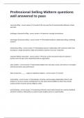 Professional Selling Midterm questions well answered to pass