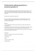 Professional selling &lpar;questions n answers&rpar; graded A&plus;