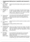 Professional Selling Exam 1 questions well answered to pass