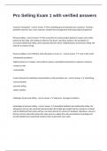 Pro Selling Exam 1 with verified answers