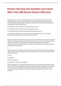 Practice Test Surg Tech Questions ad answers More Than 200 Queries Newest 100&percnt; pass