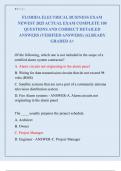 FLORIDA ELECTRICAL BUSINESS EXAM  NEWEST 2025 ACTUAL EXAM COMPLETE 100  QUESTIONS AND CORRECT DETAILED  ANSWERS &lpar;VERIFIED ANSWERS&rpar; &vert;ALREADY  GRADED A&plus;