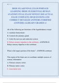 BIOD 152 A&P FINAL EXAM PORTAGE  LEARNING &sol;BIOD 152 ESSENTIAL HUMAN  ANATOMY FINAL EXAM NEWEST 2025 ACTUAL  EXAM COMPLETE 200 QUESTIONS AND  CORRECT DETAILED ANSWERS &lpar;VERIFIED  ANSWERS&rpar; &vert;ALREADY GRADED A&plus;