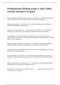 Professional Selling exam 1 with 100&percnt; correct answers to pass