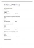Air Force ASVAB Sience Certification Review Exam Questions With Multiple Choices And Verified Answers&period;