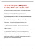 YMCA certification study guide With complete Questions and answers 2026