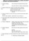 MARK 3337 Professional Selling Exam 2 Review Prof Novak questions well answered graded A&plus;
