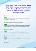 WGU D352 Final Exam Guide &lpar;Latest 2025&sol; 2026 Update&rpar; Employment and Labor Law &vert; Questions & Answers&vert; Grade A&vert; 100&percnt; Correct &lpar;Verified Solutions&rpar;