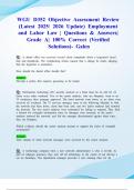 WGU D352 Objective Assessment Review &lpar;Latest 2025&sol; 2026 Update&rpar; Employment and Labor Law &vert; Questions & Answers&vert; Grade A&vert; 100&percnt; Correct &lpar;Verified Solutions&rpar;