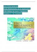 Solution Manual For Finite Mathematics and Its Applications&comma; 13 Edition by Larry J&period; Goldstein&comma; Verified Chapters 1 - 12&comma; Complete Newest Version