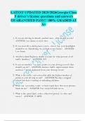 LATEST UPDATED 2025&sol;2026 Georgia Class F driver&rsquo;s license questions and answers GUARANTEED PASS&excl;&excl; 100&percnt; GRADED AT A&plus;