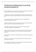 Professional Selling Exam 3 correctly answered graded A&plus;