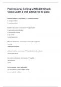 Professional Selling MAR3400 Chuck Visca Exam 1 well answered to pass