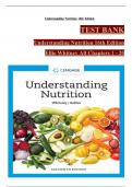 Test Bank for Understanding Nutrition 16th Edition Whitney