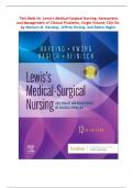 Test Bank for Lewis's Medical-Surgical Nursing&colon; Assessment and Management of Clinical Problems&comma; Single Volume 12th Ed&period; by Mariann M&period; Harding&comma; Jeffrey Kwong&comma; and Debra Hagler 