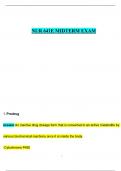 NUR 641E Midterm Study Guide UPDATED ACTUAL Exam Questions and CORRECT Answers