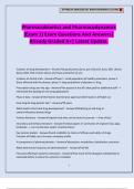 Pharmacokinetics and Pharmacodynamics &lpar;Exam 1&rpar; Exam Questions And Answers&vert; Already Graded A&plus;&vert; Latest Update&period;