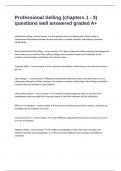 Professional Selling &lpar;chapters 1 - 3&rpar; questions well answered graded A