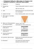 Professional Selling Dr&period; Alkire Exam &num;2 Chapters 6-10 questions n answers A&plus; rated 2025 latest update