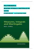 SOLUTIONS MANUAL Measures&comma; Integrals & Martingales 2nd edition&period; By Ren&eacute; Schilling All 28 Chapters Covered