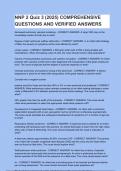 NNP 2 Quiz 3 &lpar;2025&rpar; COMPREHENSIVE QUESTIONS AND VERIFIED ANSWERS
