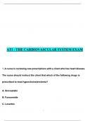 ATI - The Cardiovascular System Exam Questions With Verified Answers&period;