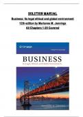 Solution manual  for Business&colon; Its legal ethical and global environment  12th edition by Marianne M&period; Jennings   All Chapters 1-20 Covered