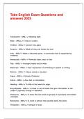 Tabe English Exam Questions and answers 2025&period;