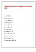 TABE Math Exam Questions and answers 2025&period;