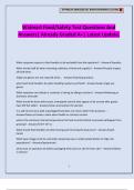 Walmart Food&sol;Safety Test Questions And Answers&vert; Already Graded A&plus;&vert; Latest Update&period;