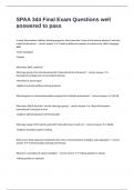 SPAA 344 Final Exam Questions well answered to pass