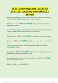 PEBC Evaluating Exam UPDATED ACTUAL Questions and CORRECT  Answers