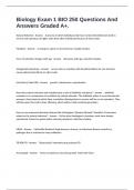 Biology Exam 1 BIO 250 Questions And Answers Graded A&plus;&period;