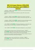 DIT 121 Exam 2 Review UPDATED  ACTUAL Questions and CORRECT  Answers