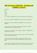 DIT 121 Exam 1 UPDATED Questions and  CORRECT Answers