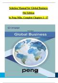 Solution Manual for Global Business&comma; 5th Edition by Peng Mike&comma; Verified Chapters 1 - 17&comma; Complete Newest Version