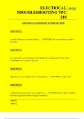  ELECTRICAL TROUBLESHOOTING TPC 210 QUESTIONS AND ANSWERS 2025