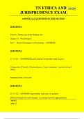  TN ETHICS AND JURISPRUDENCE EXAM QUESTIONS AND ANSWERS 2025