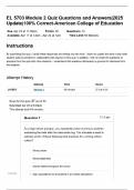 EL 5703 Module 2 Quiz Questions and Answers&vert;2025 Update&vert;100&percnt; Correct-American College of Education