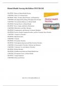 Test Bank For Mental Health Nursing Sixth Edition by Robynn Gorman, Linda M.; Anwar||ISBN NO:10,1719645604||ISBN NO:13,978-1719645607||All Chapters||Complete Guide A+.