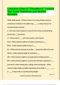 Louisiana Class D "Chauffeur's" License  Test Exam Questions and Verified  Answers