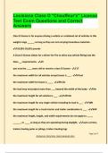 Louisiana Class D "Chauffeur's" License  Test Exam Questions and Correct  Answers