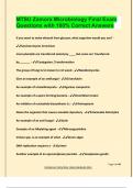 MTSU Zamora Microbiology Final Exam  Questions with 100&percnt; Correct Answers