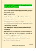 NCRME DOT 2024&sol;2025 Exam Questions  and Verified Answers