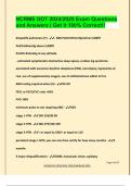NCRME DOT EXAM PACKAGE DEAL QUESTIONS AND VERIFIED DETAILED ANSWERS &vert; 100&percnt; GUARANTEED PASS &vert; ALREADY GRADED A&plus;