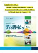 Solution manual for medical assisting administrative clinical competencies mindtap course list 9th edition